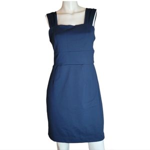 Cynthia Rowley Navy Sleeveless Sheath Dress with Square Neck, NWOT, size M